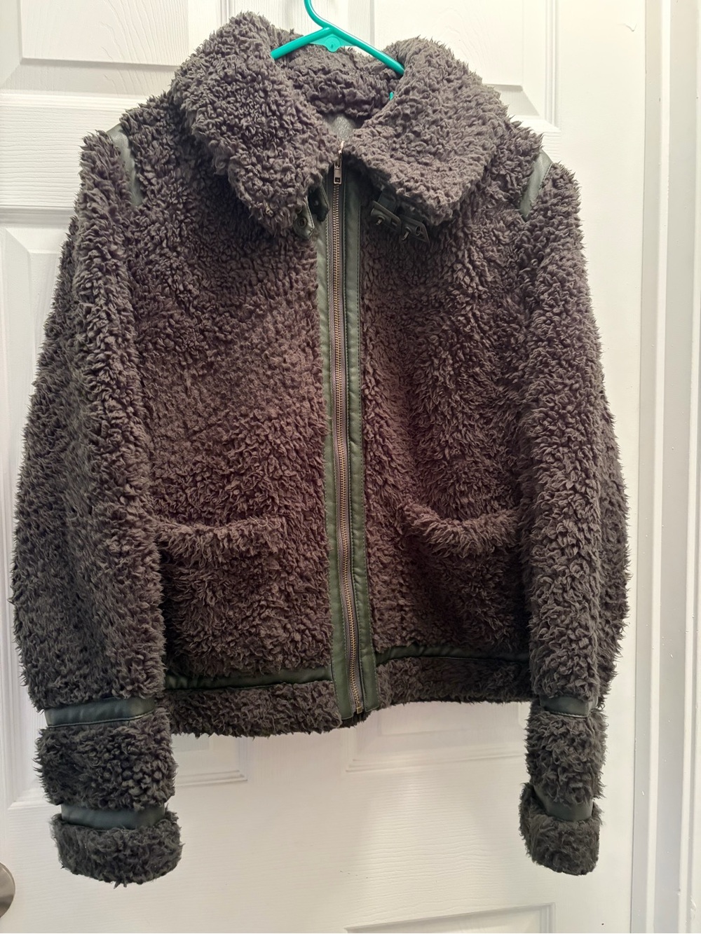 Arizona Jean Co XL Y2K Teddy Sherpa Jacket Buckle Collar
